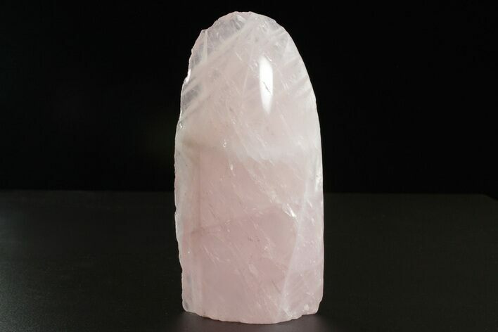 Free-Standing, Polished Rose Quartz - Single Side Polished #341769